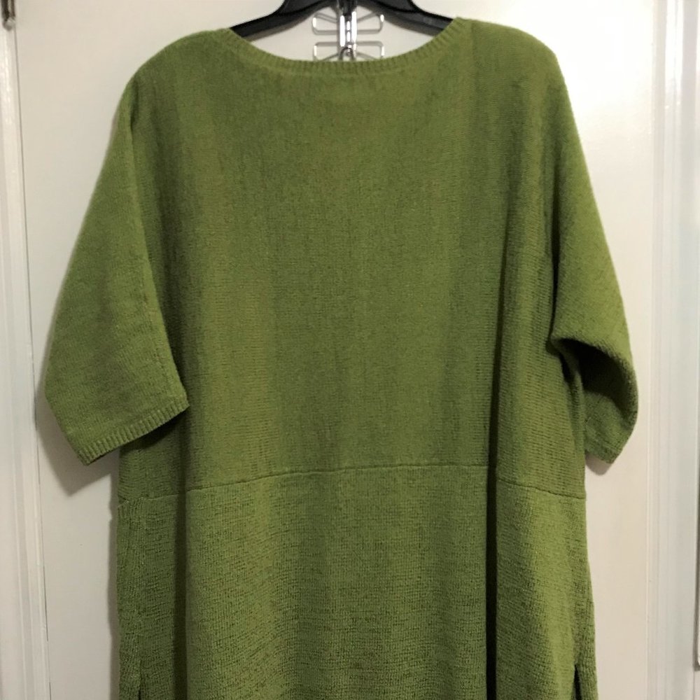 Soft Surroundings Green Knit Sweater Dress Tunic - Picture 6 of 6
